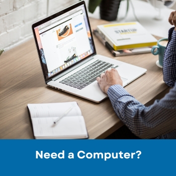 Person using a laptop