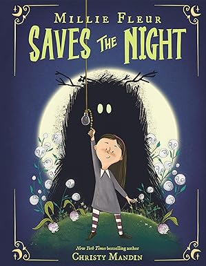 Book cover illustration girl with dark shape behind her