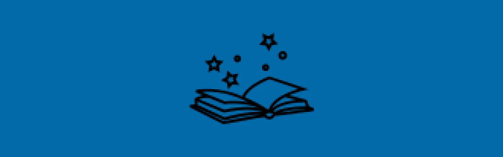 Drawing of a book with stars